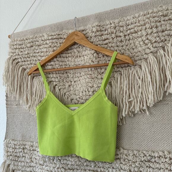 Lapointe Green Cropped Tank - Picture 2 of 8